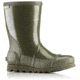Sorel Joan Rain Short Gloss Rubber Boot, Womens, Nori/Zest, 5 US, 1757541383-5