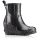 Sorel Joan Rain Wedge Chelsea Rubber Boot, Womens, Black/Sea Salt, 5.5 US, 1749241010-5.5