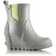 Sorel Joan Rain Wedge Chelsea Rubber Boot, Womens, Dove/Sea Salt, 11 US, 1776161081-11