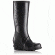 Sorel Joan Rain Wedge Tall Rubber Boot, Women's, Black/Sea Salt, 12 US, 1717581010-12