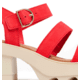 Sorel Joanie Heel Ankle Strap Sandals - Womens, Red Glo/Honey White, 9, 2069761-617-9