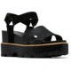 Sorel Joanie IV Ankle Strap Wedge Sandals - Women's, 010, 5, 2069781-010-5
