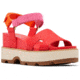 Sorel Joanie IV Ankle Strap Wedge Sandals - Womens, Red Glo/Honey White, 8, 2069781-617-8