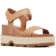 Sorel Joanie IV Y Strap Wedge Sandals - Womens, Honest Beige/Bleached Ceramic, 6, 2076831-243-6