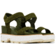 Sorel Joanie IV Y Strap Wedge Sandals - Womens, Utility Green/Honey White, 6.5, 2076831-355-6.5