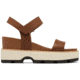 Sorel Joanie IV Y Strap Wedge Sandals - Womens, Velvet Tan/Blackened Brown, 5, 2076831-242-5