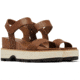 Sorel Joanie IV Y Strap Wedge Sandals - Womens, Velvet Tan/Blackened Brown, 5, 2076831-242-5
