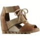 Joanie Lace Wedge Sandal - Womens-Curry/British Tan-Medium-9.5
