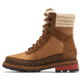 Sorel Lennox Lace Cozy STKD Waterproof Boot - Womens, Velvet Tan, Warp Red, 9.5, 2009271-242-9.5