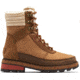 Sorel Lennox Lace Cozy STKD Waterproof Boot - Womens, Velvet Tan, Warp Red, 9, 2009271-242-9