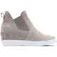 Sorel Out N About Slip-On Wedge Boots - Womens, Chrome Grey/White, 6, 2033021-061-6