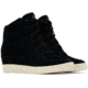 Sorel Out N About Wedge - Womens, Black/Sea Salt, 11, 2033031-010-11