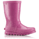 Sorel Rain Boot Gloss, Youth, Pink Ice/Emperor, 7 US, 1797961695-7