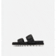 Sorel Roaming Two Strap Slide Sandals - Womens, Black/Chalk, 9.5 US, 1988461-010-9.5