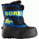 Sorel Snow Commander Winter Boot - Youth-Black/Super Blue-10 Kid