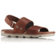 Sorel Torpeda Leather and Suede Sandal, Womens, Rustic Brown/Fossil, 6 US, 1735221295-6