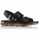 Sorel Torpeda Sandal, Womens, Black/Sahara, 6 US, 1735211010-6