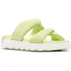 Sorel VIIbe Twist Slide - Womens, Luminous Lime/Whitened Pink, 9.5, 2039961-382-9.5
