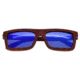 Spectrum Clark Wood Sunglasses, Cherry Frame, Blue Lens, One Size, SSGS119BL