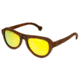 Spectrum Stroud Wood Sunglasses, Orange Frame, Black Lens, Orange/Gold, One Size, SSGS110GD