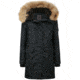 Snorkel Parka Real Fur New Flight Satin - Womens -Caviar-Medium