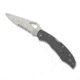 Spyderco Byrd Cara Cara2 Blue Frn Partially Serrated, Gray, BY03PSGY2