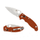 Spyderco Manix 2 Sprint Run Folding Knife, 3.4 in Blade, CPM REX 45 Tool Steel, Plain Edge, G10 Handle, Burnt Orange, C101GPBORE2