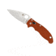 Spyderco Manix 2 Sprint Run Folding Knife, 3.4 in Blade, CPM REX 45 Tool Steel, Plain Edge, G10 Handle, Burnt Orange, C101GPBORE2