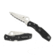 Spyderco Pacific Salt Black FRN Handle, H-1 Serrated Blade Fold Knife C91SBK