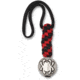 Spyderco Pewter Flat Bead w/Lanyard, Red and Black, BEAD5LY