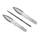 Spyderco SpyderThrowers Set of 3 Throwing Knives Plain Edge Fixed Blade Knives 9in, Black, Small, TK01SM