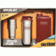 Adventure Stainless Steel Shots and Flask Set-Hammertone Crimson
