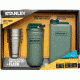 Adventure Stainless Steel Shots and Flask Set-Hammertone Green