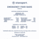 Stansport Emergency Food Bars - 3600 Calories, Blue, 3.75L x 2.5W x 4.75H, 366