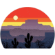 Sticker Art Desert Layers Sticker