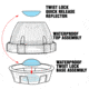 STKR Concepts ILLUMiDOME- Mini Waterproof Lantern, Red, 00245, EDEMO1