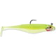 Storm 360GT Searchbait Shad, Sinking, 3-1/2", 1/4oz, #2/0 Hk, 1 Rigged Two Bodies, Chartreuse Ice, SBD35CI-14J