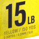 Strike King Contra Braid Fishing Line, 15lb Test, 150-Yards, Hi-Vis Yellow, LPB150-15Y