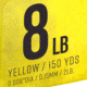 Strike King Contra Braid Fishing Line, 8lb Test, 150-Yards, Hi-Vis Yellow, LPB150-8Y