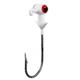 Strike King Mr. Crappie Sausage Head Jig Head, 25 Pack, Refrigerator White, 1/16oz, MRCSH25P116-199
