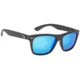 Strike King Plus Cash Sunglasses, Matte Black Frame, Multi Layer White Blue Mirror, Gray Base Lens, SG-SKP416