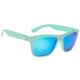 Strike King Plus Cash Sunglasses, Seafoam Crystal Frame, Multi Layer White Blue Mirror, Gray Base Lens, SG-SKP417