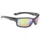 Strike King Plus Hudson Sunglasses, Shiny Black Frame, Revo Green Mirror, Amber Base Lens, SG-SKP37