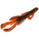 Strike King Rage Hawg Softbait, 7 pack, 4in, Fire Pumpkin, 12-36875