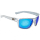 Strike King S11 Optics Clinch Sunglasses, Crystal Concrete Frame, Multi Layer White Blue Mirror Lens, SG-S11403