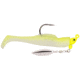 Strike King Speckled Trout Magic Fishing Lure, Prerigged Soft Plastic Saltwater Swimbait, Chartreuse Glow Chartreuse Head, 1/8oz, STM18-863, STM18-863