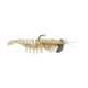 Strike King Tidal Shrimp Fishing Lure, Pre-rigged Soft Plastic Shrimp Bait, Durable Mesh Tail, 2/0 Single Hook, 3 1/2in, 1/4oz, Gold Rush, PRSSW3-519