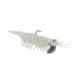 Strike King Tidal Shrimp Fishing Lure, Pre-rigged Soft Plastic Shrimp Bait, Durable Mesh Tail, 2/0 Single Hook, 3 1/2in, 1/4oz, Nite Glow, PRSSW3-694