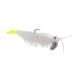 Strike King Tidal Shrimp Fishing Lure, Pre-rigged Soft Plastic Shrimp Bait, Durable Mesh Tail, 2/0 Single Hook, 3 1/2in, 1/4oz, Pearl Chartreuse Tail, PRSSW3-492