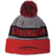 StrikeMaster Pom Beanie - Red Black, SMBEANIE5